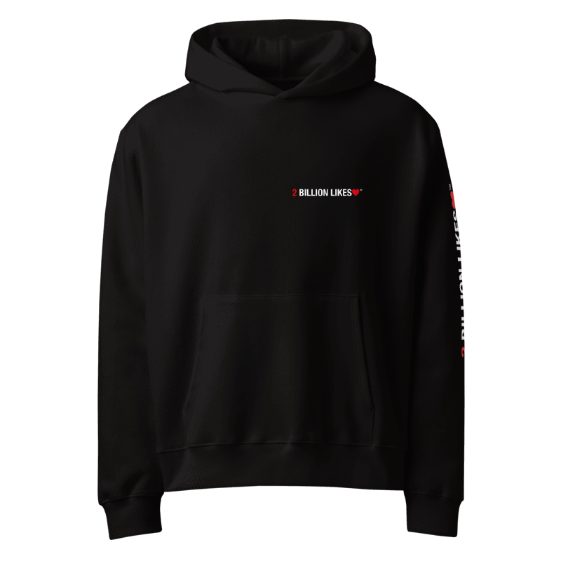 2 BILLION LIKES™ Oversized Heavyweight Hoodie — Viral Legacy Edition